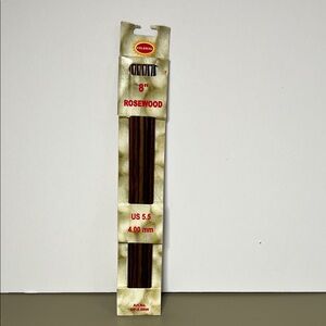 Vintage Colonial 8" Rosewood Knitting Needles
US 5.5   4.00mm